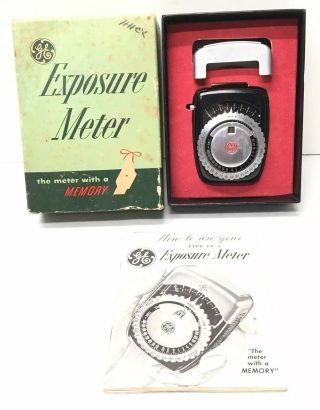 Ge Pr - 1 Exposure Meter General Electric Camera Vintage Complete Cib