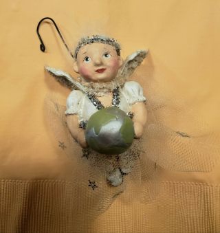 Vintage Whimicial Christmas Tree Orniment Fairy Angel Flying