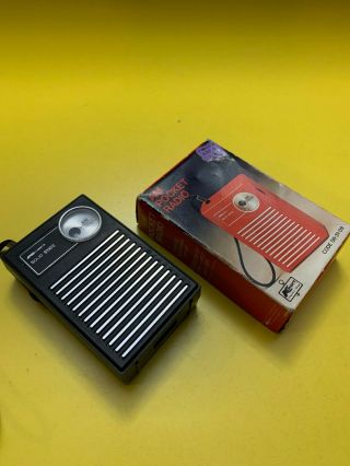 Vintage Kmart Black Am Pocket Radio With
