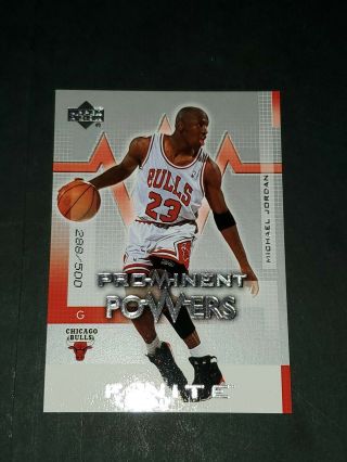Michael Jordan 2003 - 04 Upper Deck Finite Prominent Powers /500 Chicago Bulls Sp