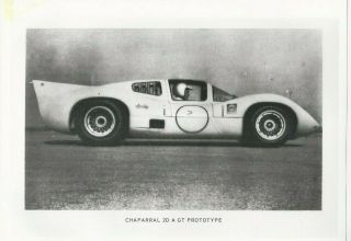 Vintage Black & White 8 X 10 Photo Of Chaparral 2dr Gt Prototype Racing Car