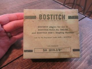Vintage Bostitch Sh 5019 - 3/8 " Staples For E4000b And H2b 1/2 Stapling Hammer