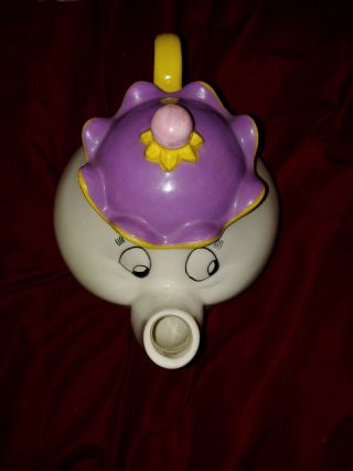 Vintage Treasure Craft Disney Beauty & The Beast Mrs Potts Ceramic Teapot 9 "