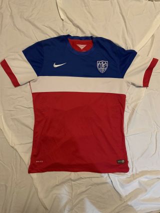 Nike Usa Soccer Jersey 2014 Red Blue White Youth Xl