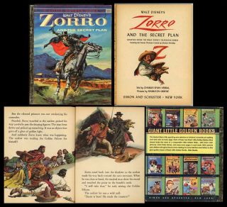 Vintage Little Golden Book Zorro And The Secret Plan 1st Ed D77 1958 “a "