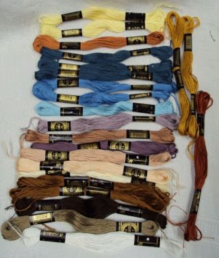 Vtg Dmc Cotton Embroidery Floss Mixed Colors
