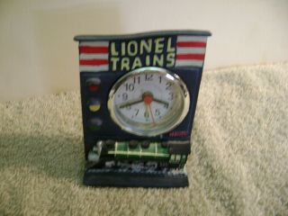 Vintage Lionel Trains Table Clock Fresh Battery Great Stuff