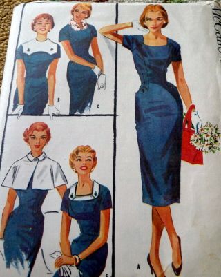 Lovely Vtg 1950s Accessory Dress Sewing Pattern 20/38 Ff