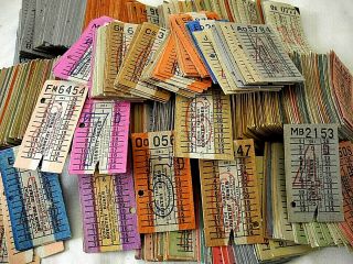London Transport " Numerical " Punch Type Tickets 1950 