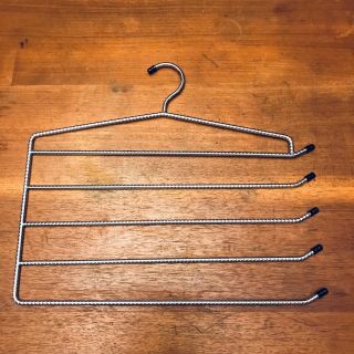 Vintage Mid Century Chrome Wire Metal Hanger For Scarf Belt Pants Tie