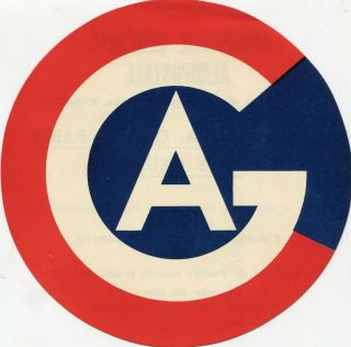 Very Early Air Label.  French Airline Comagnie Generale Aeropostale (cga)
