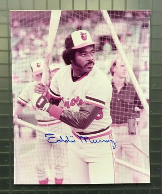 Eddie Murray Signed 8x10 Photo Autographed Auto Baltimore Orioles Hof