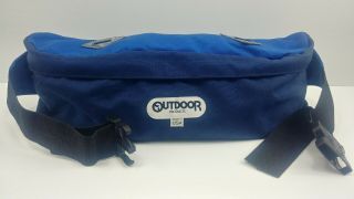Vintage Outdoor Products 18 " X 6 " Made In Usa Blue Gear Bag Hiking Fanny Pack
