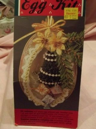 Vintage Christmas Ornament Kit,  Tree In Egg Kit,