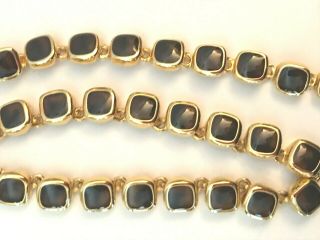 Vintage Anne Klein Necklace & Bracelet Set Gold Tone Tortoise Shell Classic