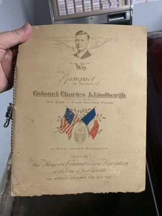 Charles Lindbergh Banquet With Autographs