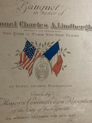 Charles Lindbergh Banquet With Autographs 2