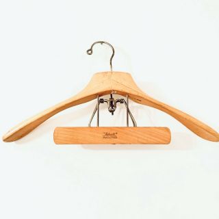 Vintage Setwell Heavy Duty Wooden Clothes Hanger 20” And Oants Holder