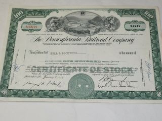 The Pennsylvania Railroad Company 100 Share Stock Certificate