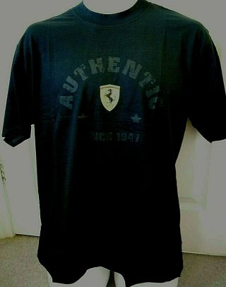 Ferrari F1 Vintage Black Tee Shirt With " Authentic Since 1947 " Size Small