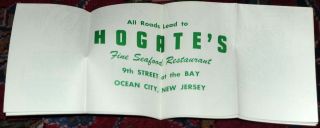 Vintage 1931 Advertising Map Of Ocean City,  Jersey Hogate 
