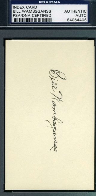 Bill Wambsganss Psa Dna Autograph 3x5 Index Card Hand Signed Authentic