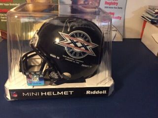Kevin Butler Signed Chicago Bears Riddell Mini Helmet Sb Xx Champs Schwartz