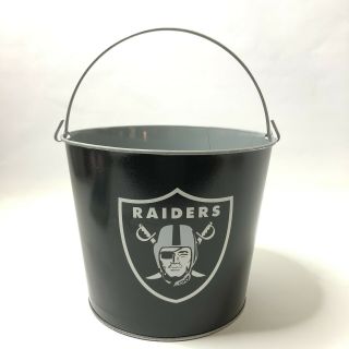 Nfl Raiders Bud Light Metal Ice Bucket With Handle