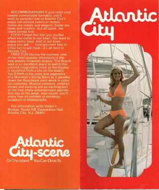 Atlantic City Jersey Vintage Travel Brochure Color Photos Circa 1960s - 1970s