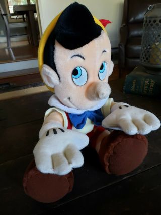 Vintage Disney Parks Pinocchio 11 Inch Sitting Plush Doll