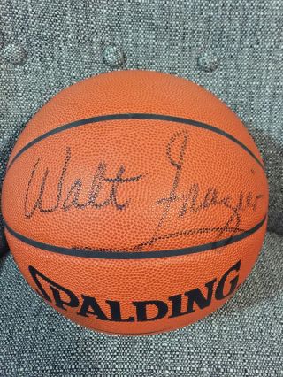 Walt Frazier Signed Official Nba Basketball.