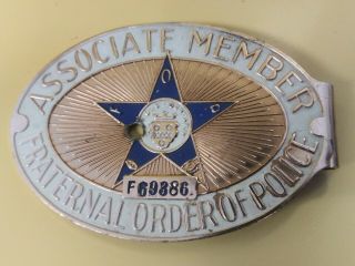 Fop Associate Member License Plate Topper