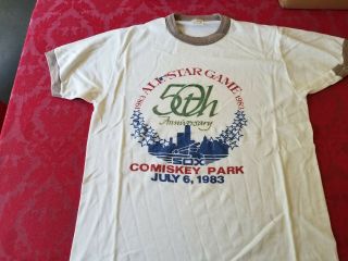 Vintage Mlb 1983 All Star Game Shirt Size M Chicago White Sox Comiskey Park