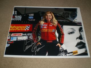 Signed 2017 Courtney Force " Taylor Swift " Nhra Funny Car Drag Racing Photo