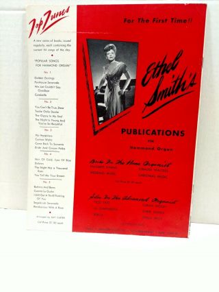 1948 Ethel Smith ' s Christmas Music Vintage Sheet Music Hammond Organ T27 2