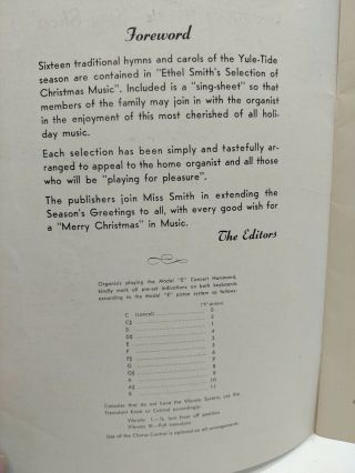 1948 Ethel Smith ' s Christmas Music Vintage Sheet Music Hammond Organ T27 3