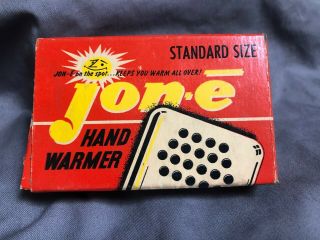 Vintage Jon - E On The Spot Hand Warmer,  With Pouch & Box,  Pre - Owned