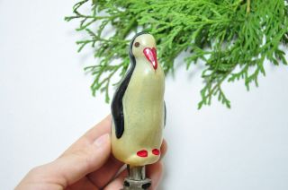 Penguin Russian Vintage Glass Christmas Ornament Christmas/new Year