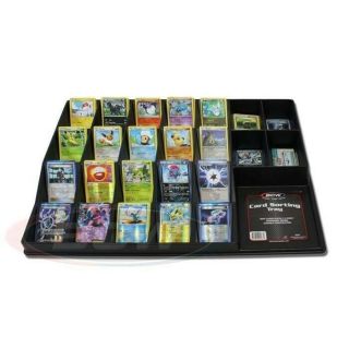 10 Bcw Large Black Plastic Gaming Trading Card Sorting Tray Organizer Displays