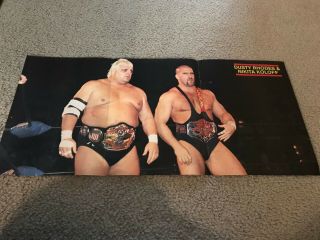 Vintage Dusty Rhodes Nikita Koloff Wrestling Poster Nwa Wcw Wwf 1980s Rare