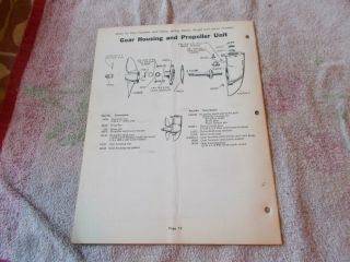 SEARS ELGIN OUTBOARD MOTOR OPERATING INSTRUCTIONS,  PART LIST 571.  58641 3