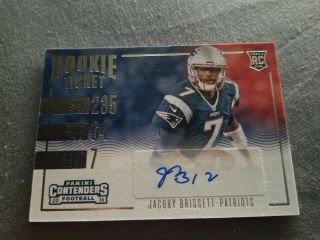 Jacoby Brissett 2016 Contenders 258 Variation Sp Rookie Ticket Auto Colts