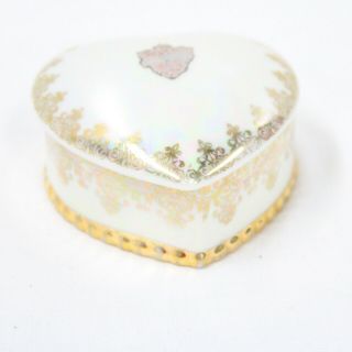 Westminster China Vintage 1950s - 60s Mother of Pearl Finish Trinket Box 413 2