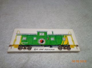 Sketched Northern Pacific Railway Npry Train Caboose Magnet By Andy Fletcher