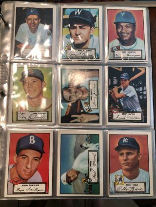 1952 Topps Baseball Reprint Set Complete (1983) In Binder Mickey Mantle