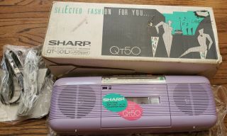 Sharp Qt - 50 L Lavender Stereo Radio Cassette Recorder Stranger Things