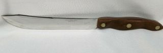 Vintage Early Cutco No 22 Stainless Steel Chef,  Butcher Knife Brown Swirl Handle
