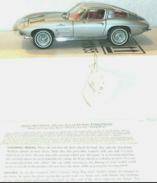 1963 Chevy Corvette Split Window Fiberglass Edition Franklin Mib