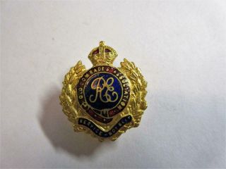 Vintage Ww2 Royal Engineers Old Comrades Association Enamel Pin Lapel Badge