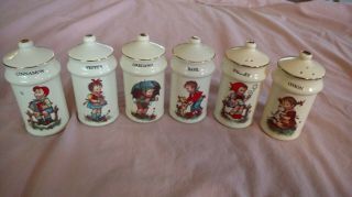 Vintage Ceramic Spice Jar Shakers Jsny J.  S.  N.  Y